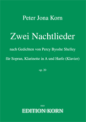 Peter Jona Korn 2 Nocturnes Soprano Clarinet Harp op. 20</b>