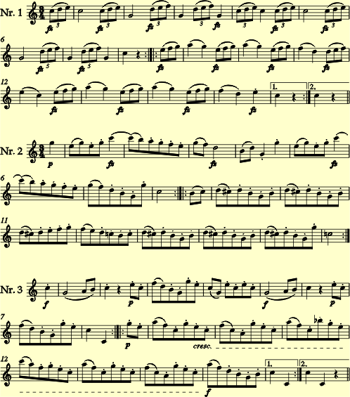 Ludwig van Beethoven 6 Ländlerische Tänze für Flöte und Klavier