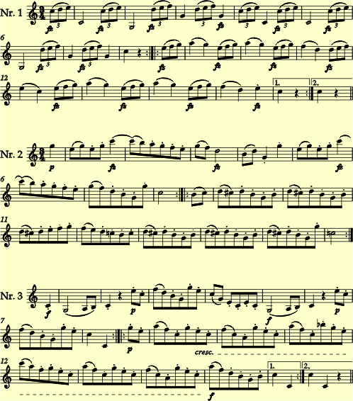 Ludwig van Beethoven 6 Ländlerische Tänze für Klarinette und Klavier