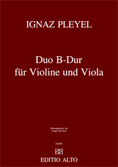 Ignaz Pleyel Duo B-Dur Violine und Viola