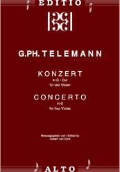 Georg.Philipp Telemann Konzert G-Dur 4 Violen