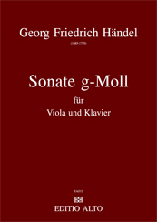 Georg Friedrich Haendel Sonata g minor Viola Piano