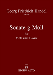 Georg Friedrich Hndel Sonate g-Moll Viola Klavier