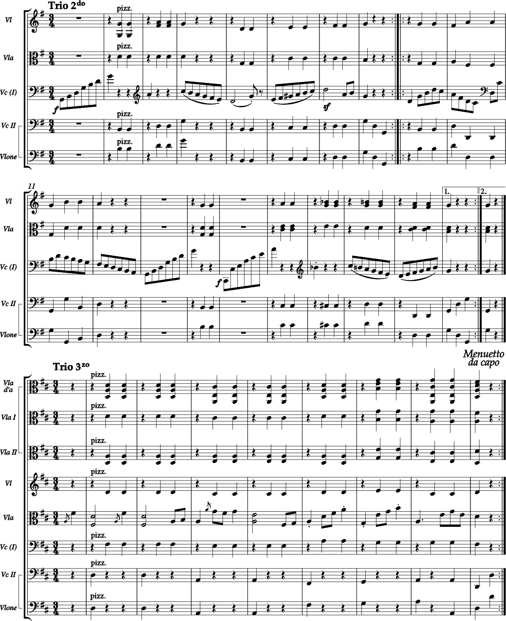 JOSEPH LEOPOLD EDLER VON EYBLER Quintette II / Sextuor II Re majeur
