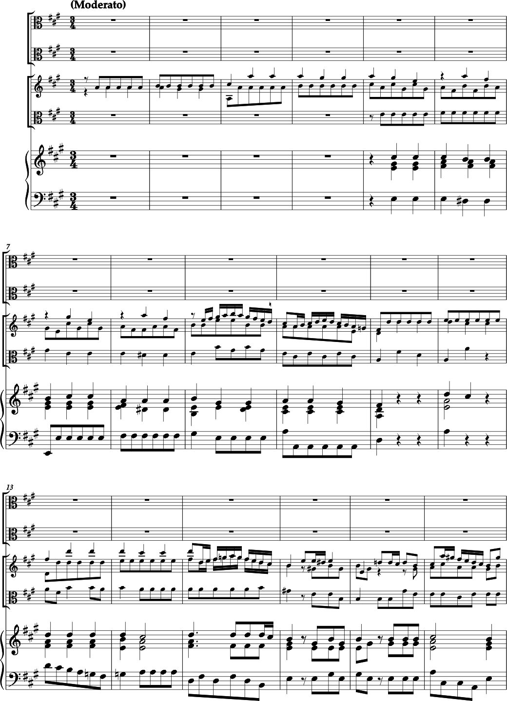 Christoph Graupner Concerto A major for Viola d'amore, Viola and Strings