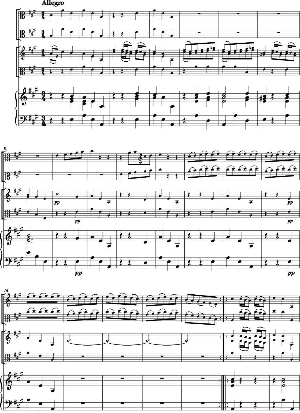 Christoph Graupner Concerto la maggiore per Viola d'amore, Viola ed Orchestra d'archi