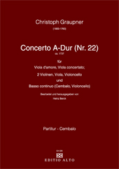 Christoph Graupner Concerto A major No. 22
