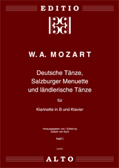 Wolfgang Amadeus Mozart Deutsche Tnze Salzburger Menuette lndlerische Tnze Klarinette Klavier