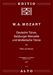 Wolfgang Amadeus Mozart Deutsche Tnze, Salzburger Menuette lndlerische Tnze Flte Klavier