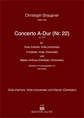 Christoph Graupner Concerto A-Dur (Nr. 22) zwei Violen Klavier