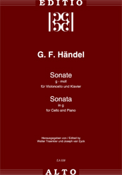 Georg Friedrich Händel Sonate g Moll Violoncello Klavier