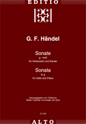 Georg Friedrich Hndel Sonate g Moll Violoncello Klavier