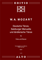 Wolfgang Amadeus Mozart Salzburger Menuette Viola Klavier