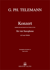 Georg Philipp Telemann Konzert 4 Saxophone
