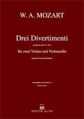 Wolfgang Amadeus Mozart Divertimenti KV 439b zwei Violen Violoncello