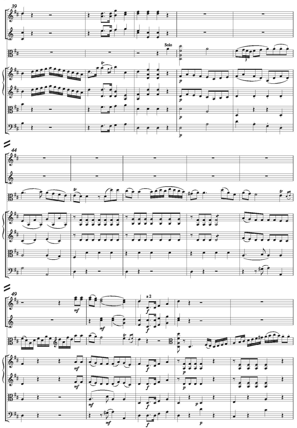 F A Hoffmeister Concerto re maggiore viola Partitura