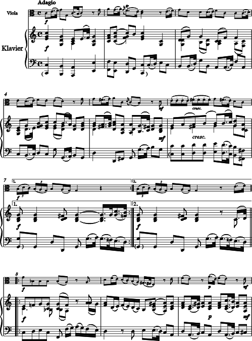 GIACOMO CERVETTO Sonate C Dur Bratsche Klavier