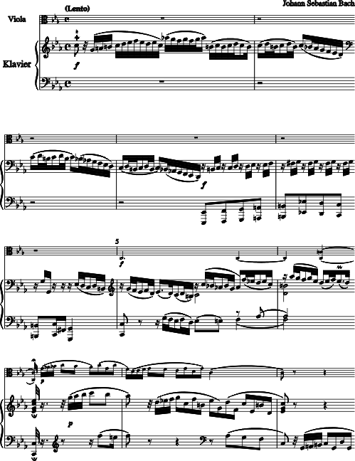 Johann Sebastian Bach Toccata und Fuge c Moll für Viola und Klavier