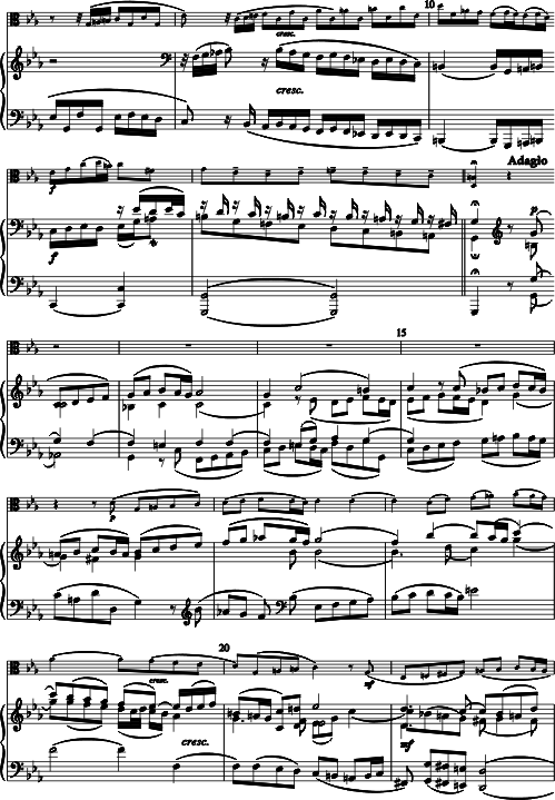 Johann Sebastian Bach Toccata and Fugue c minor for Viola and Piano