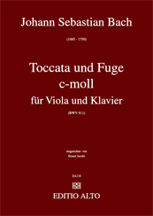 Johann Sebastian Bach Toccata and Fugue c minor Viola Piano