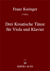 Franz Koringer Croatian Dances Viola Piano