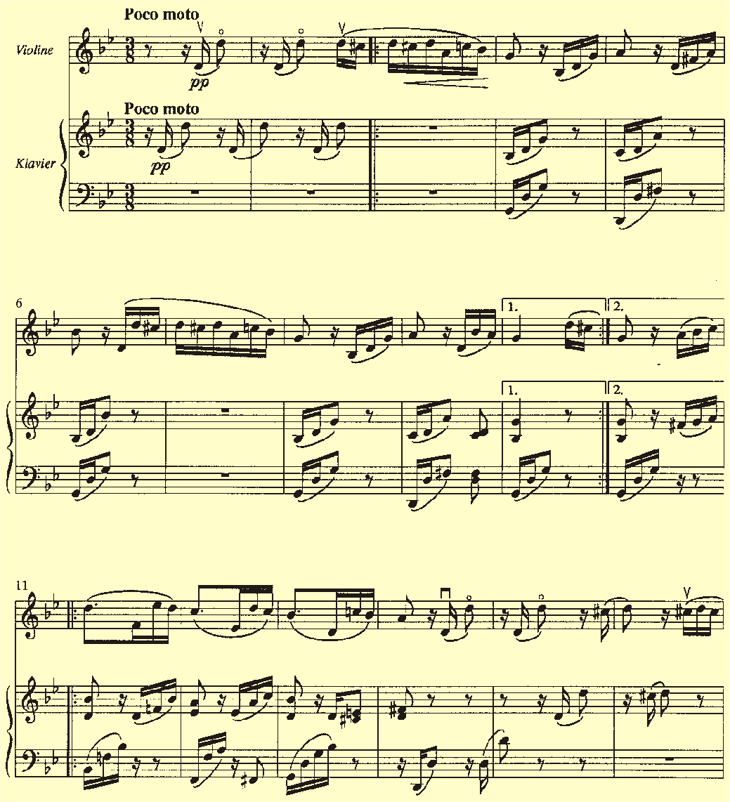 Ludwig van Beethoven An Elise für Violine und Klavier 