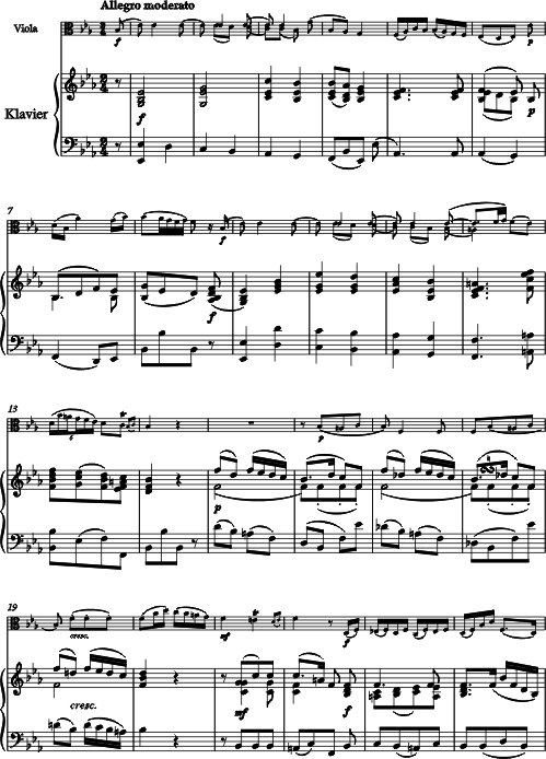 Carl Ditters von Dittersdorf Sonate Es Dur Viola Klavier