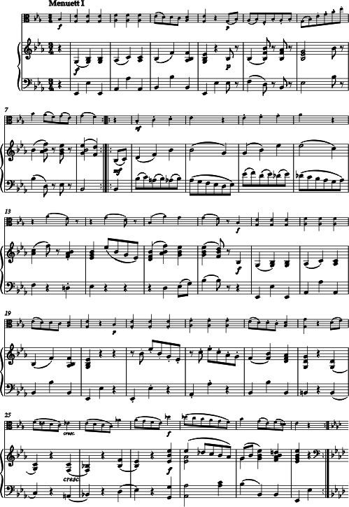 Carl Ditters von Dittersdorf Sonata E flat major for Viola and Piano