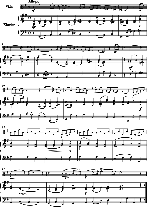 Sonate Viola Klavier