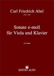 Carl Friedrich Abel Sonate e-Moll Viola Klavier