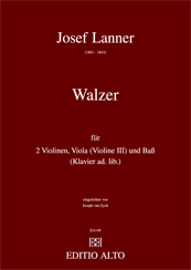 Josef lanner waltzes 2 Violins Viola Bass