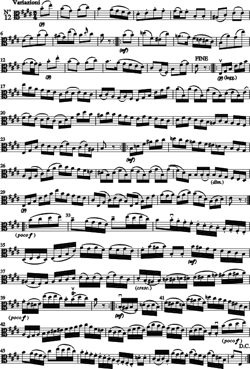 Klassische Stücke für Viola