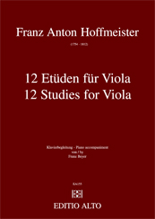 Franz Anton Hoffmeister Etüden für Viola
