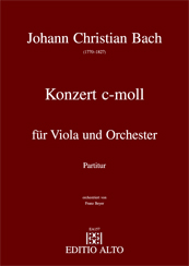 Johann Christian Bach Concerto c minor Viola Orchestra