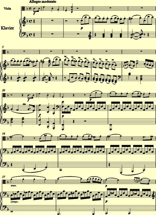Ludwig van Beethoven Sonate F Dur Viola Klavier