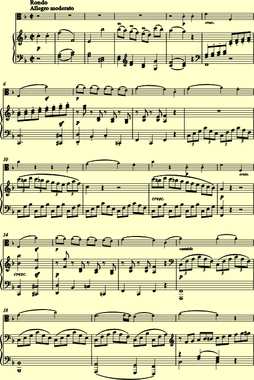 Ludwig van Beethoven Sonate Fa Majeur pour Alto et Piano