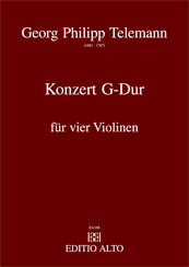 Georg Philipp Telemann Konzert G-Dur vier Violinen 