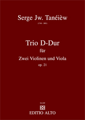 Sergei Iwanowitsch Tanejew Trio D major 2 Violins and Viola