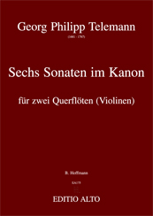 Georg.Philipp Telemann Sechs Sonaten im Kanon op. 5 TWV 40:118-123 2 Flten