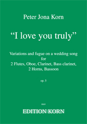 Peter Jona Korn I love you truly op. 5 